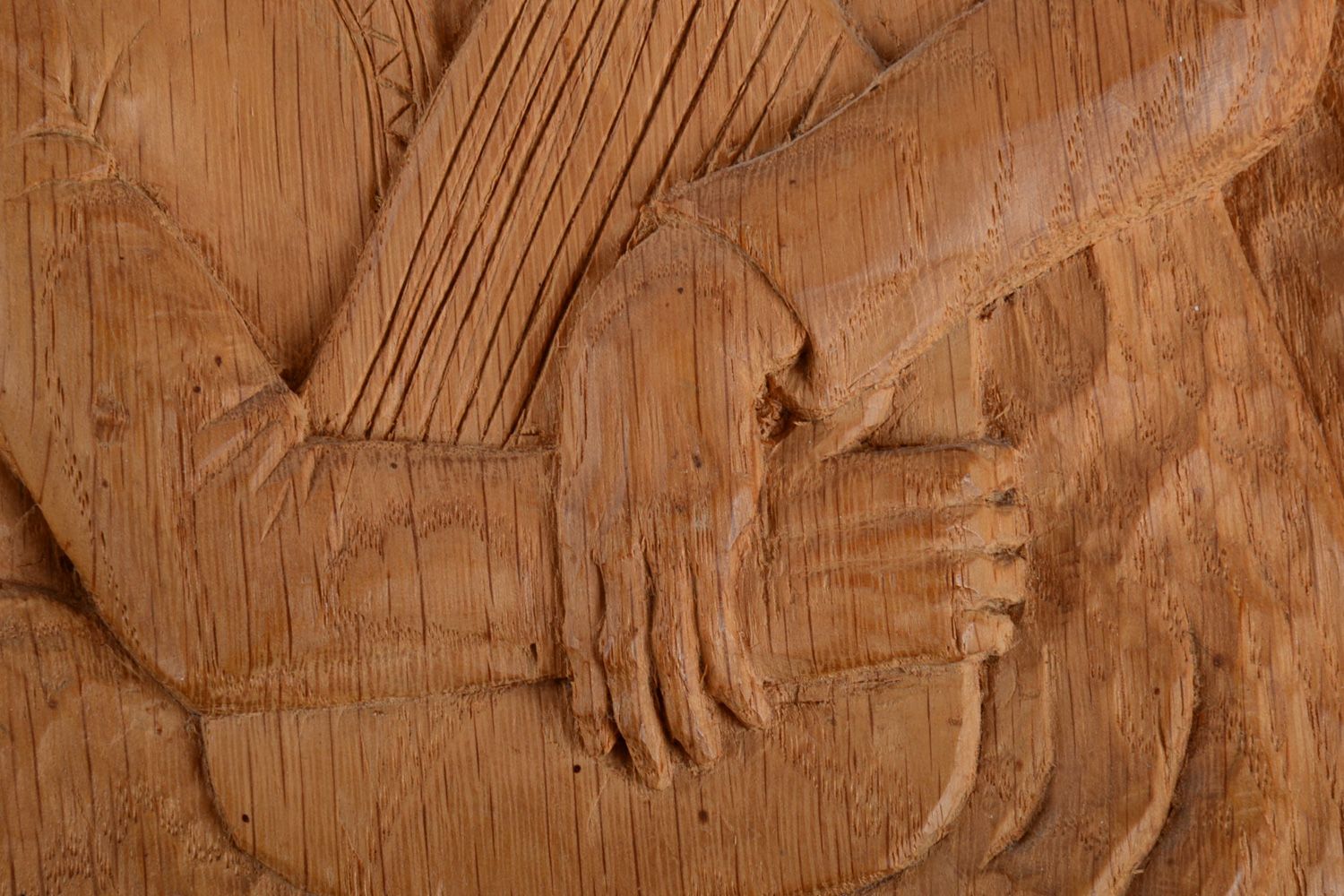 Handgemachter Wandteller aus Holz geschnitzt für Haus Dekor mit Öko Lack bedeckt foto 3