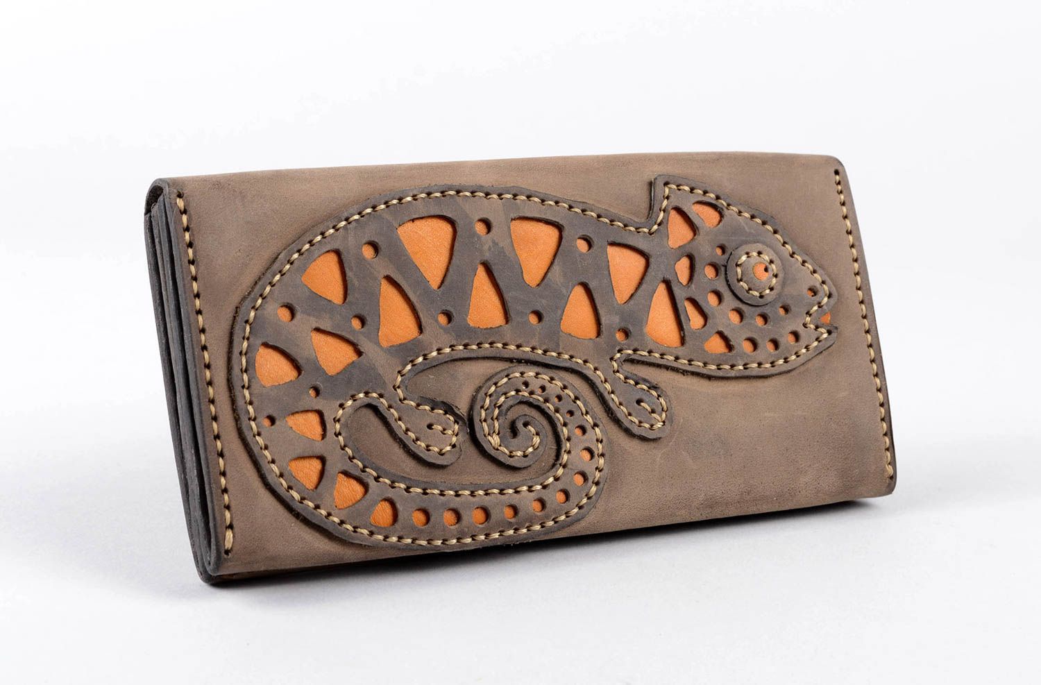 Handmade womens designer wallet leather goods leather wallet gifts for women photo 4
