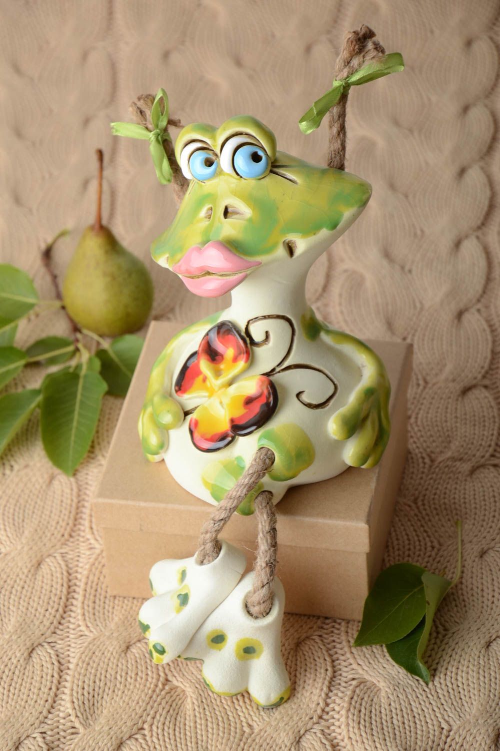 Handgemachte Keramik Spardose Frosch Geschenk Idee ausgefallene Spardose foto 1