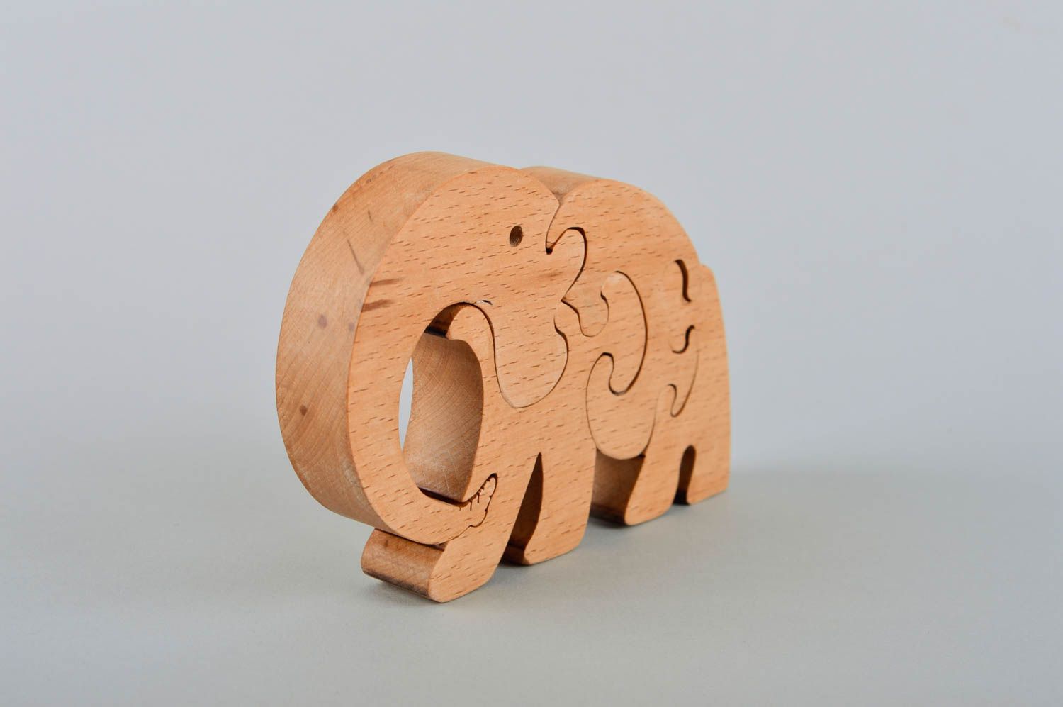 Handmade Spielzeug Holz Geschenk für Kinder Spielzeug aus Holz Elefant foto 3