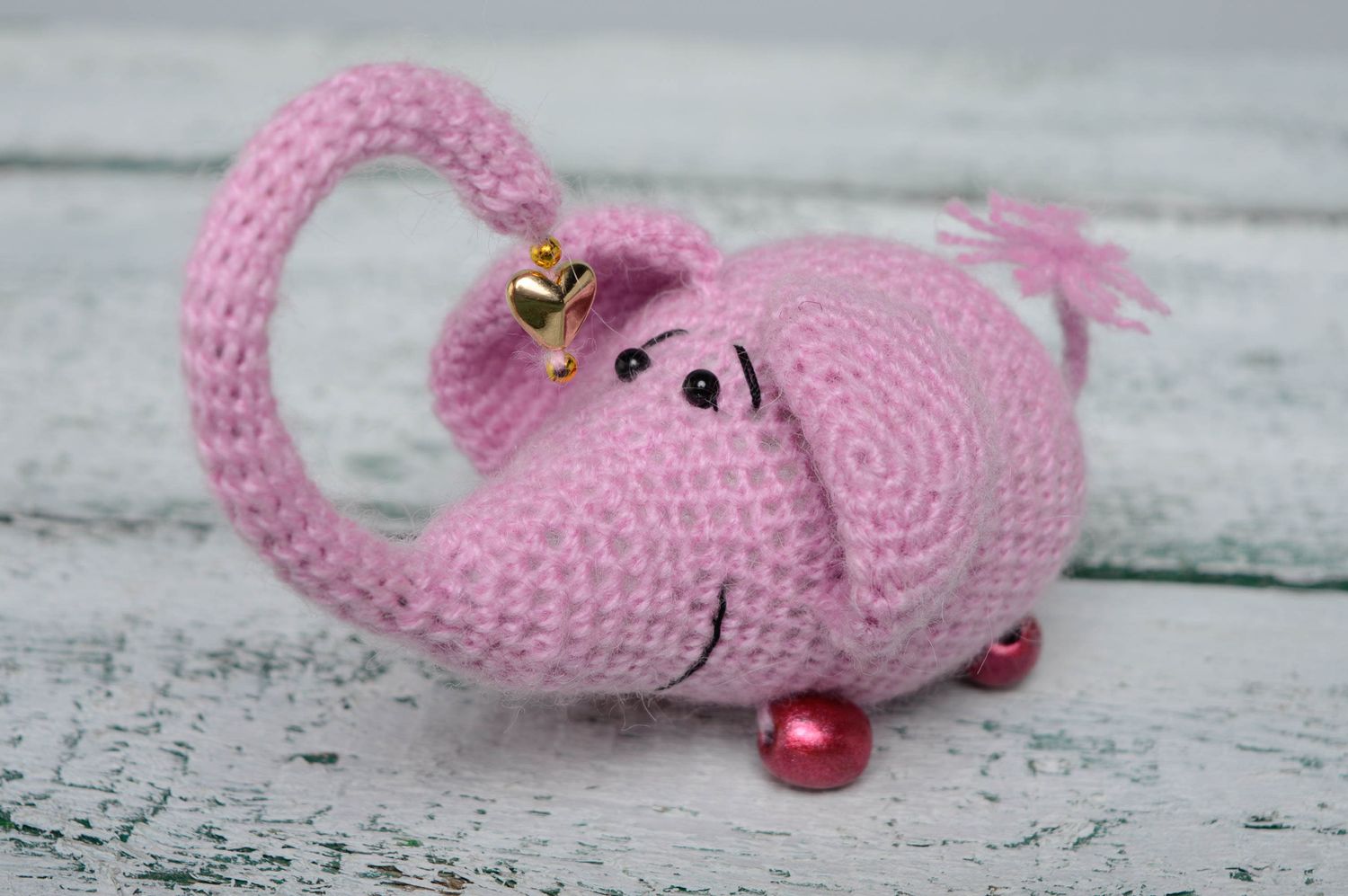 Soft crochet toy Pink Elephant photo 1