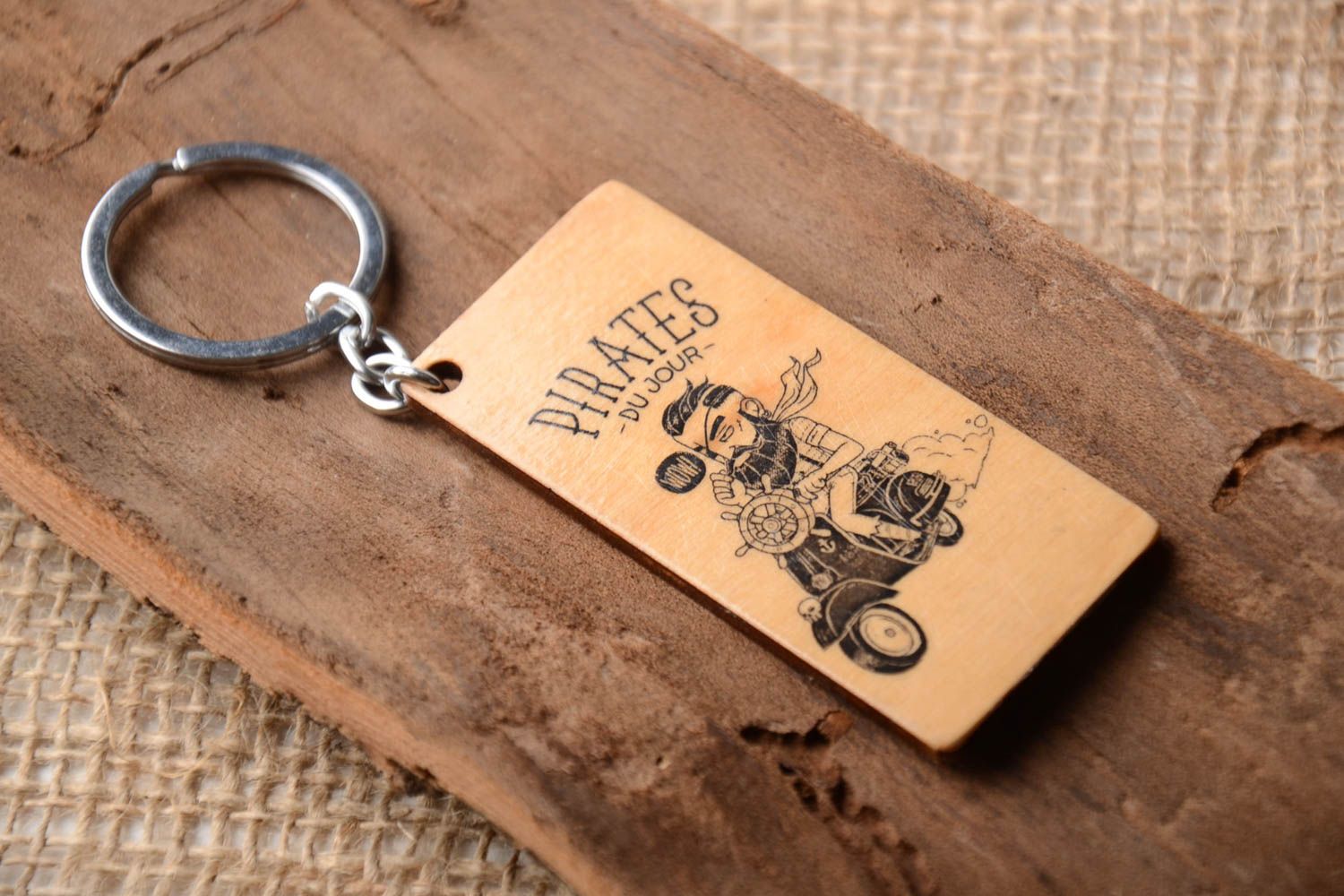 Handmade keychain unusual accessory for key designer keychain wooden souvenir photo 1
