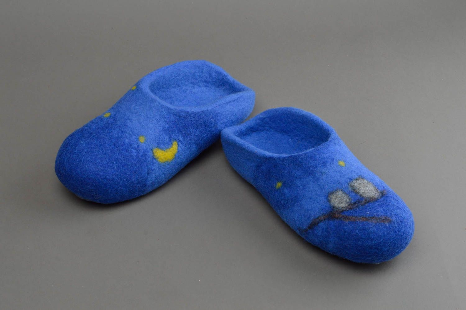 Warm slippers handmade felted slippers house shoes womens slipper boots photo 2