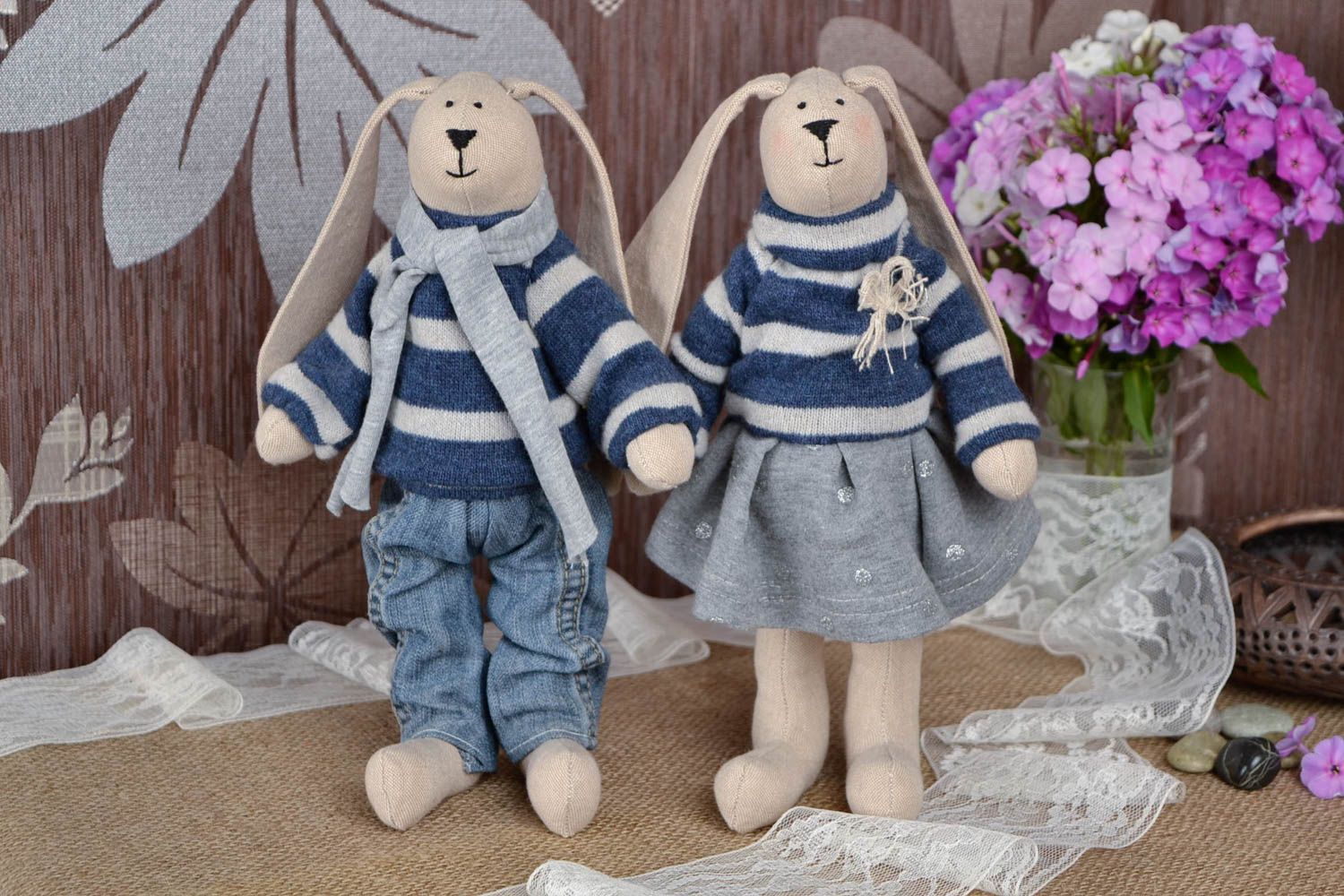 Juguetes artesanales de tela muñecas de peluche regalos originales para niños foto 1