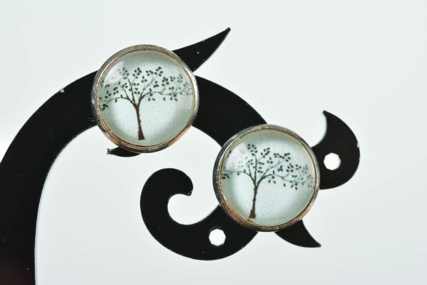 Handmade jewelry stud earrings designer earrings fashion accessories gift ideas photo 4