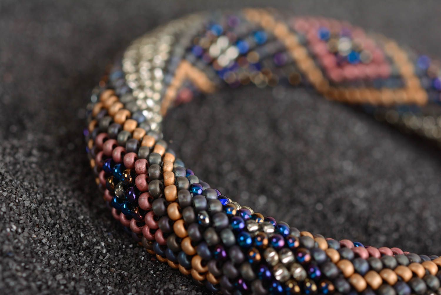 Bracelet spirale Bijou fait main Accessoire femme perles de rocaille cadeau photo 4