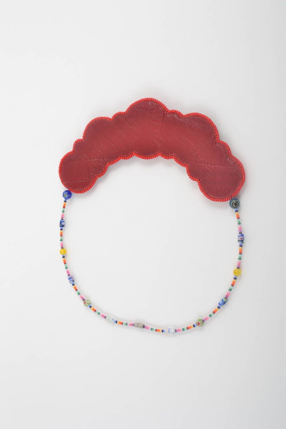Колье из бисера украшение ручной работы яркое разноцветное ожерелье из бисера фото 4