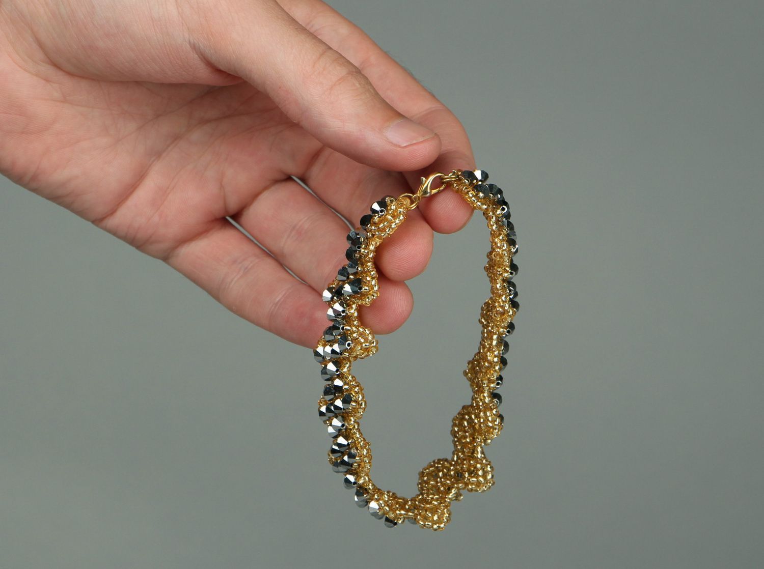Bracelet made of czech beads Zigzag photo 5