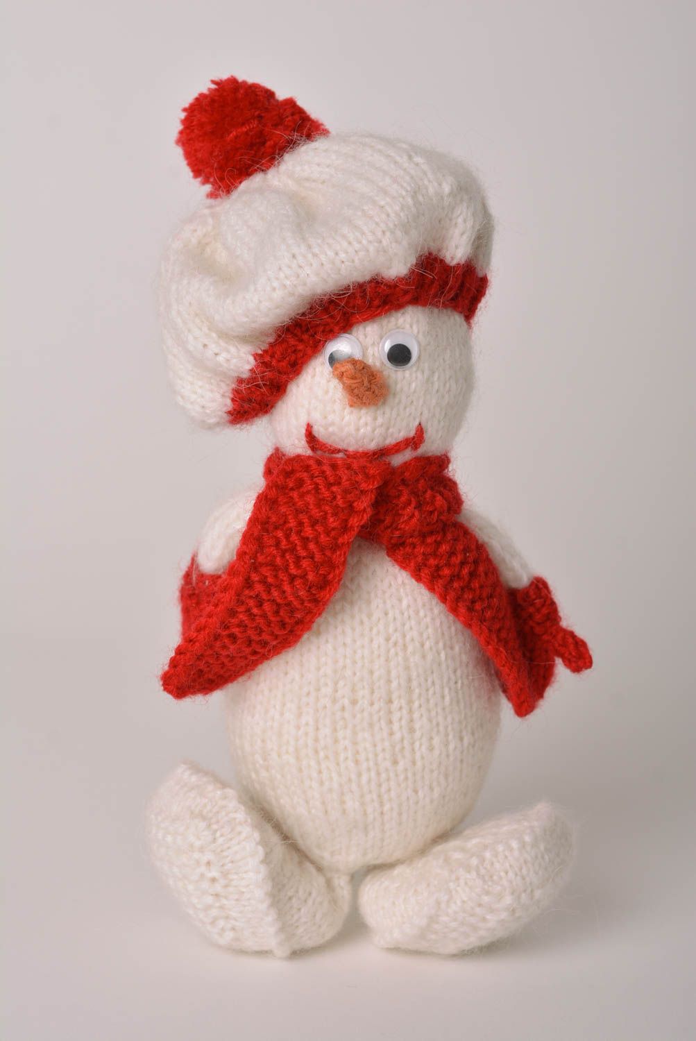 Peluche bonhomme faite main Jouet enfant Cadeau original laine tricot crochet photo 1