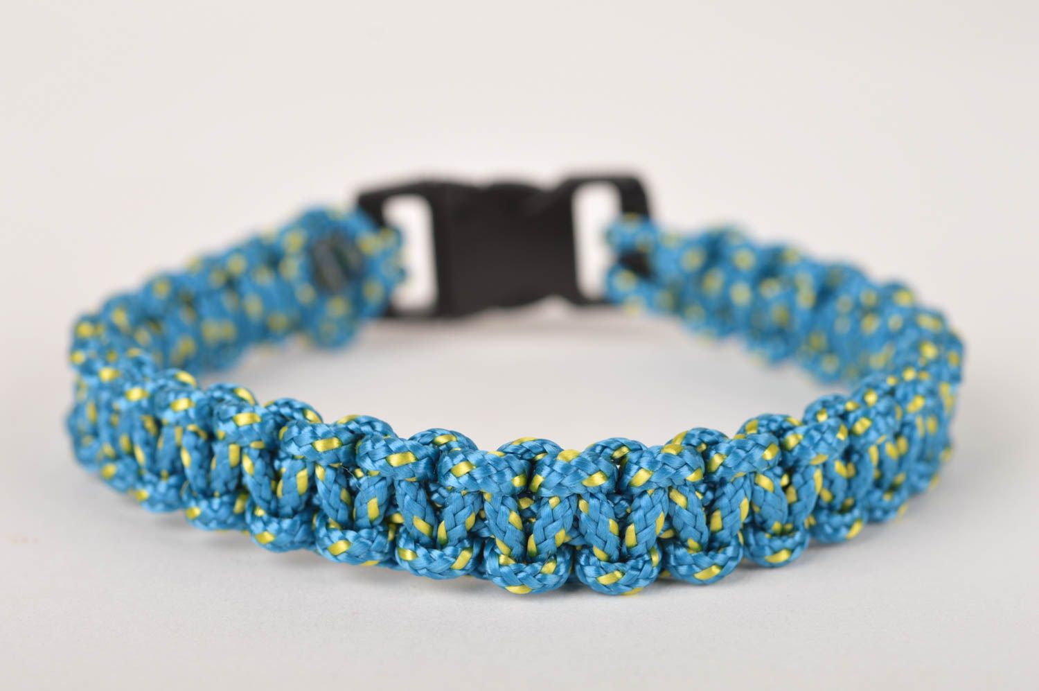 Stylish handmade cord bracelet unisex survival bracelet artisan jewelry photo 2