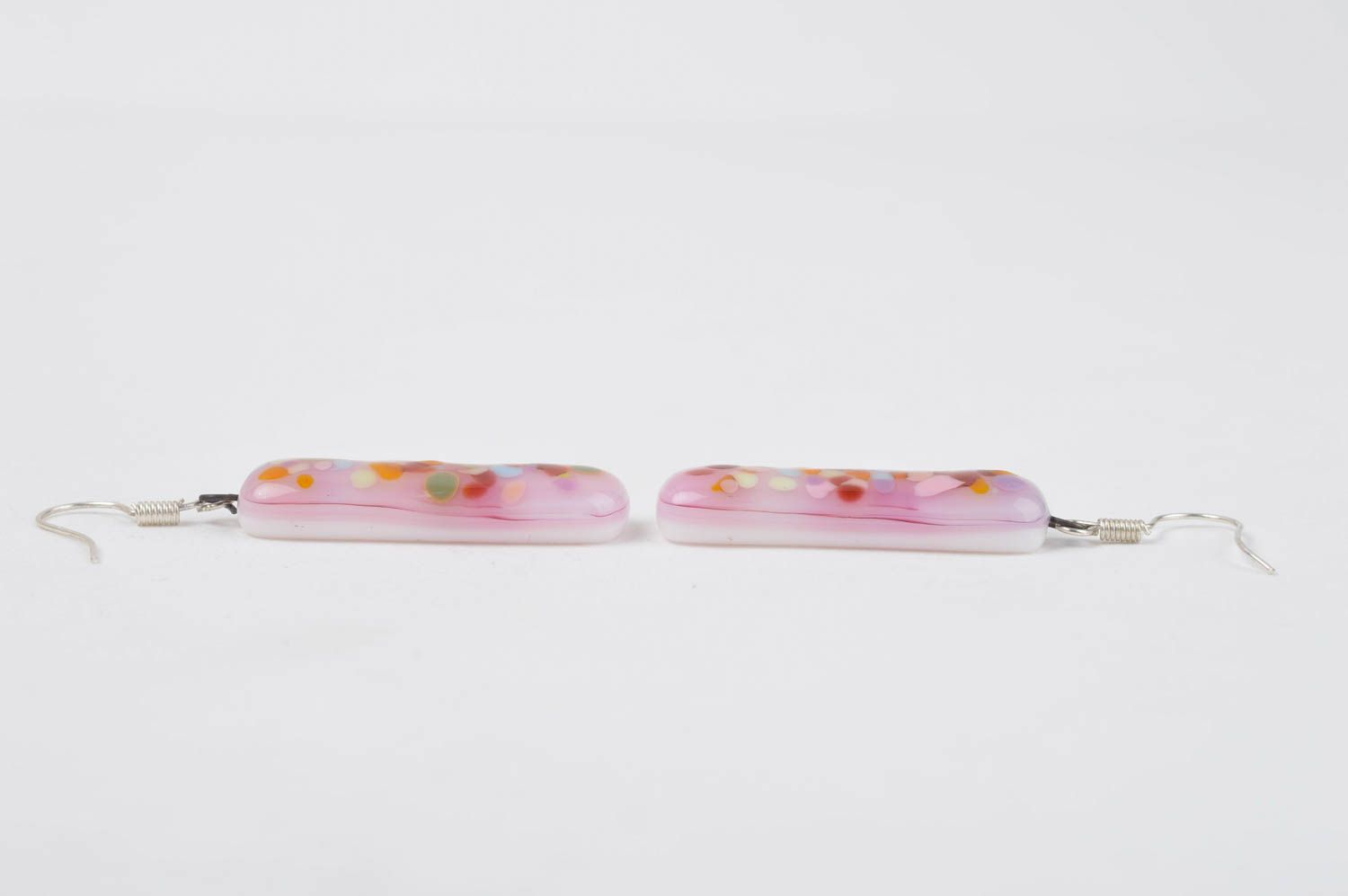Handmade lange Glas Ohrringe Designer Schmuck Accessoire für Frauen Lampwork foto 2