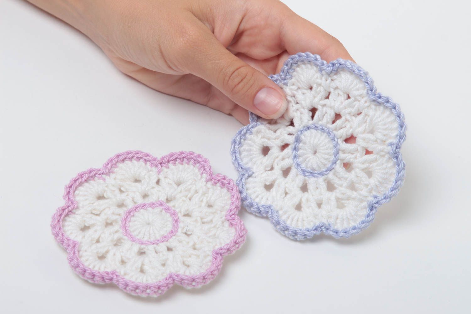 Posavasos artesanales tejidos a crochet elementos decorativos regalo original foto 5