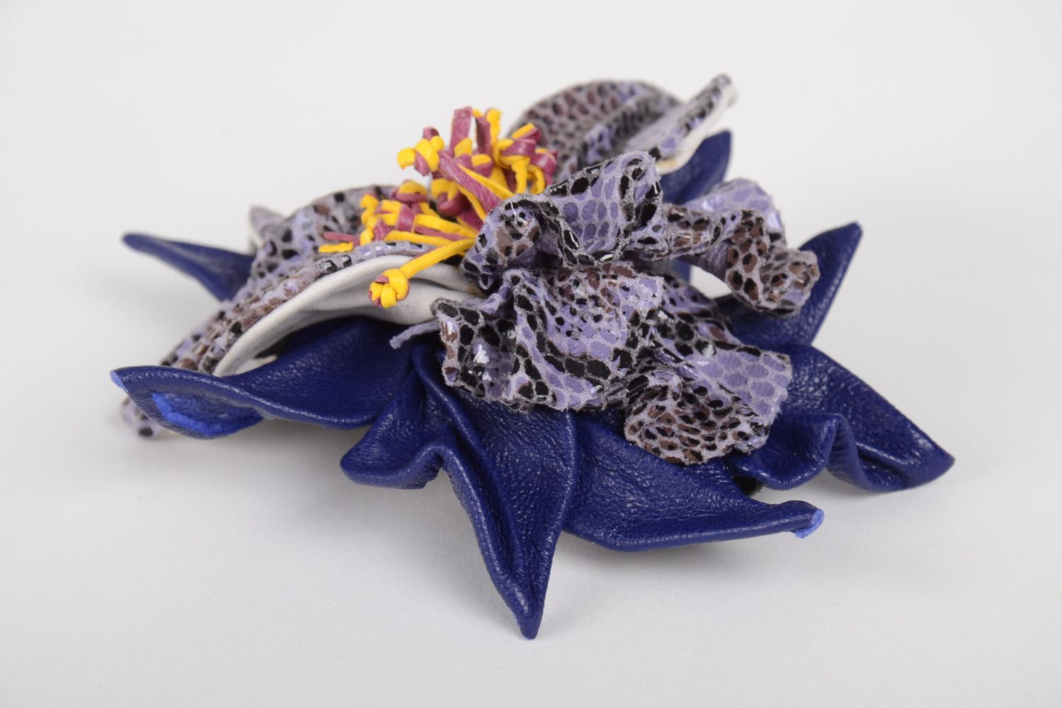 Blume Haarspange handgemacht Accessoire für Haare festlicher Damen Modeschmuck foto 5