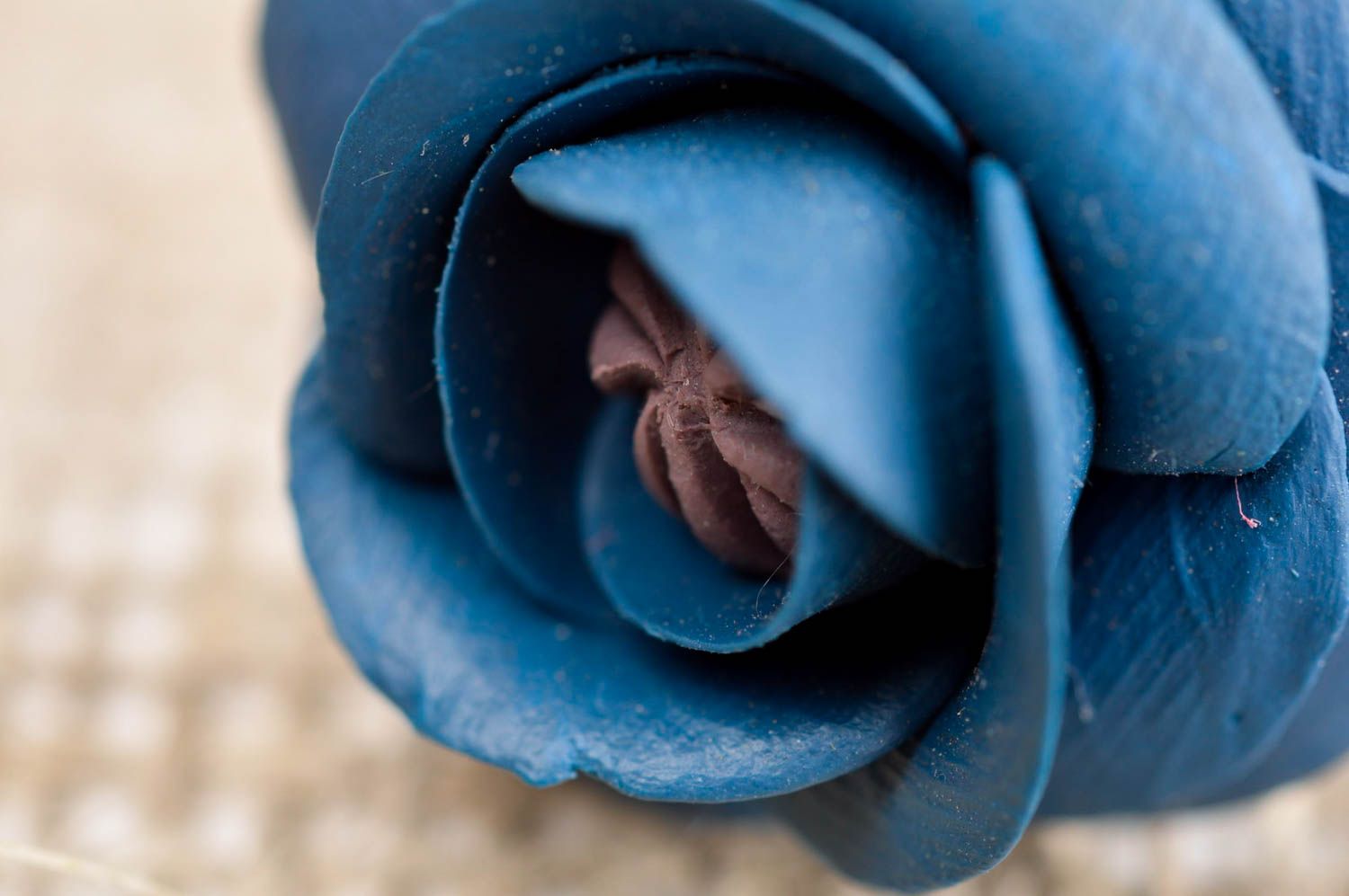 Zarter Blumen Ring handmade Polymer Schmuck Accessoire für Frauen blaue Rose foto 5