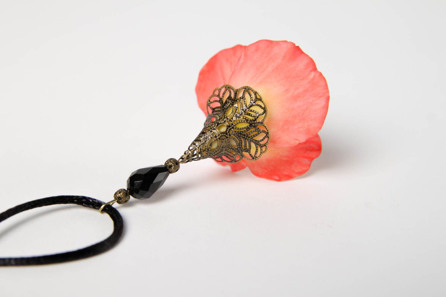 Handmade pendant designer pendant unusual gift ideas clay accessory for girls photo 4