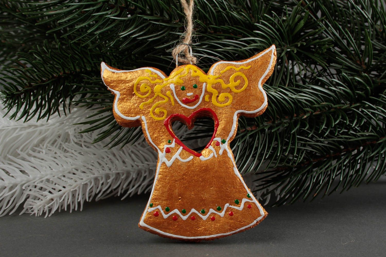 Figura decorativa hecha a mano regalo artesanal adorno de fin de año Ángel foto 1