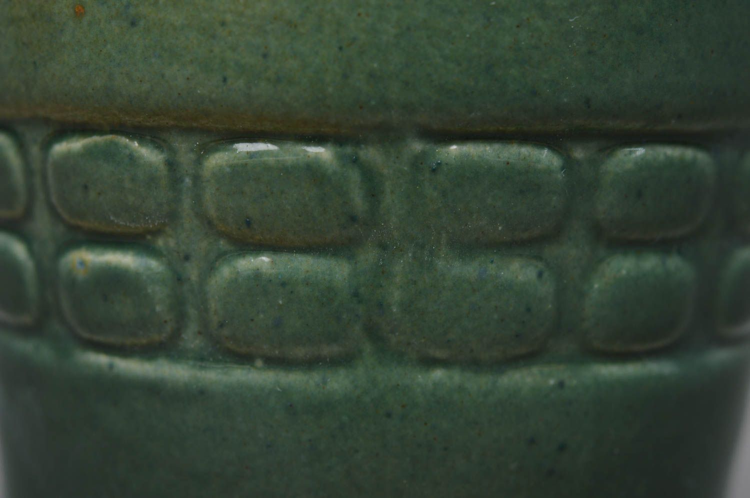 Tasse en porcelaine verte faite main peinte de glaçure colorée avec pattes photo 3