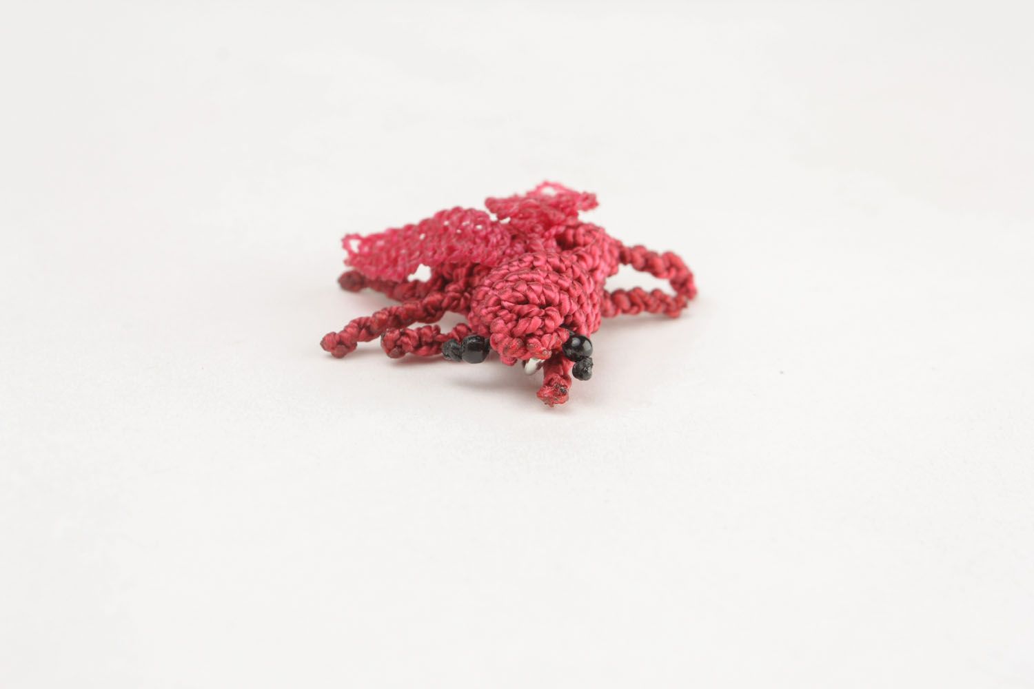Pink brooch in the form of a fly photo 3