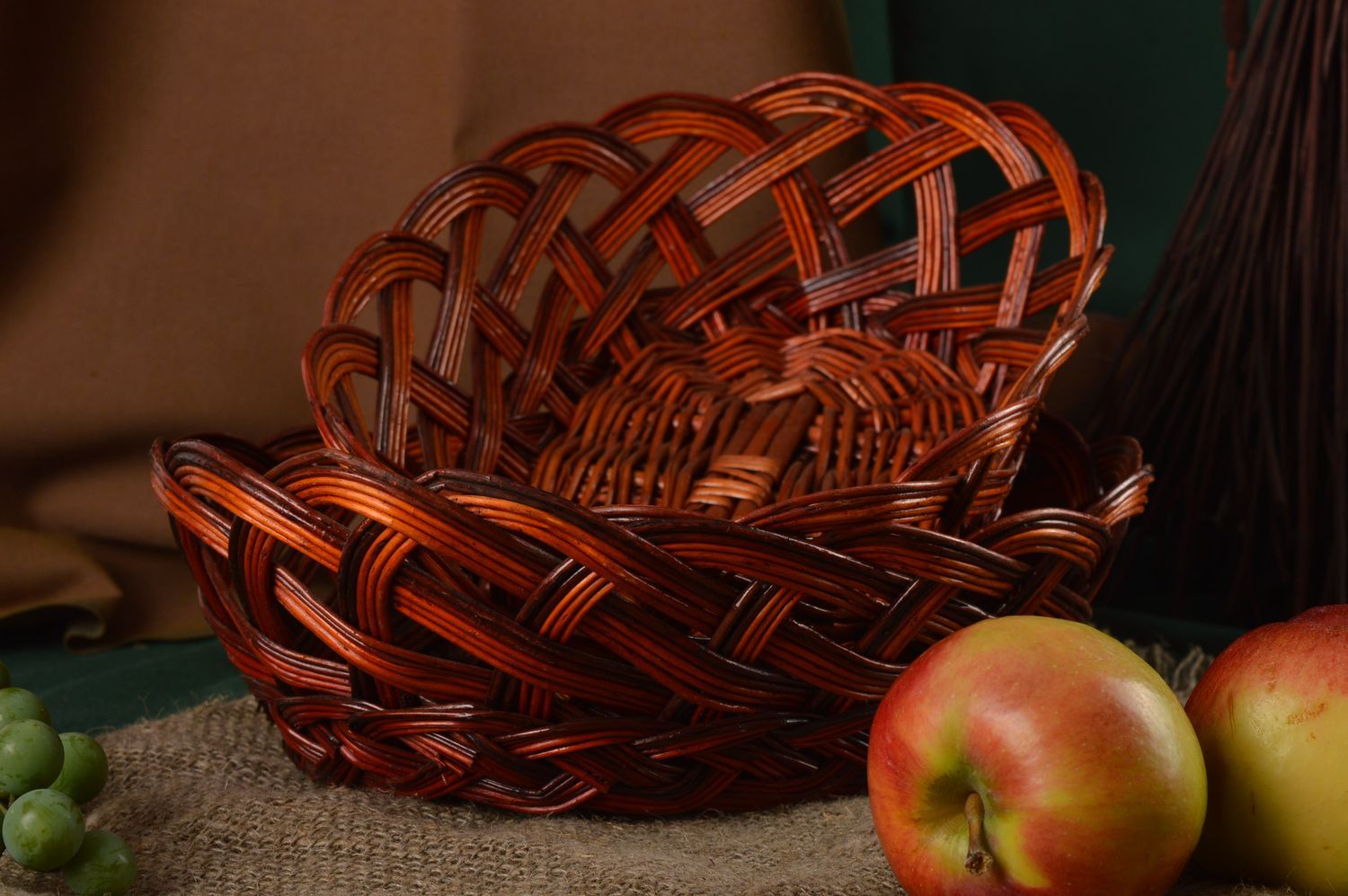 Handmade designer wooden baskets 2 stylish baskets for bread kitchen accessory photo 1