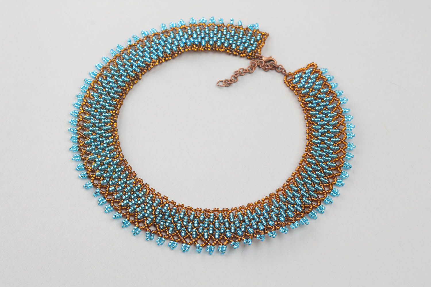 Handmade blue necklace  photo 3