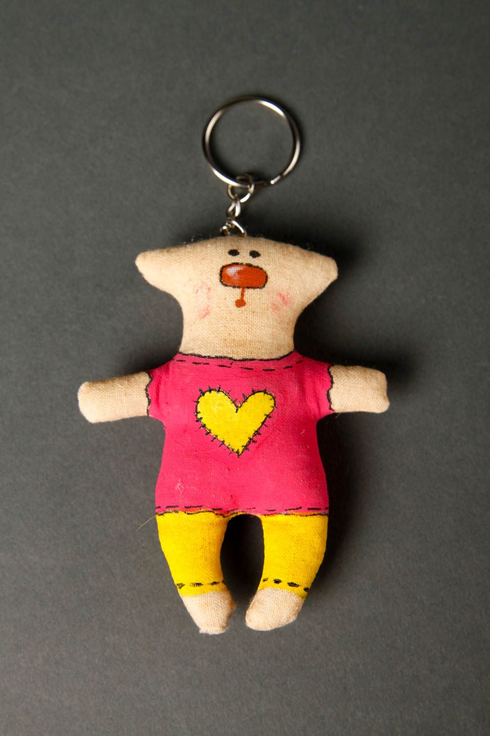 Handmade Schlüsselanhänger Puppe Bärchen Schlüssel Schmuck Anhänger für Handy  foto 3