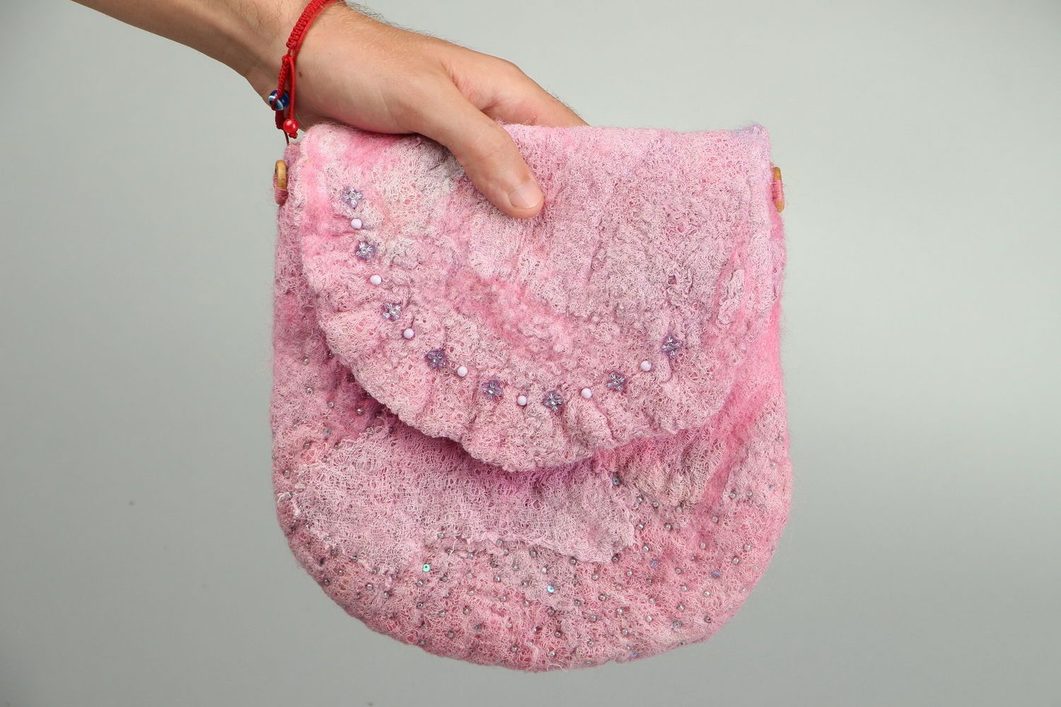 Bag made of felted wool Tenderness photo 1