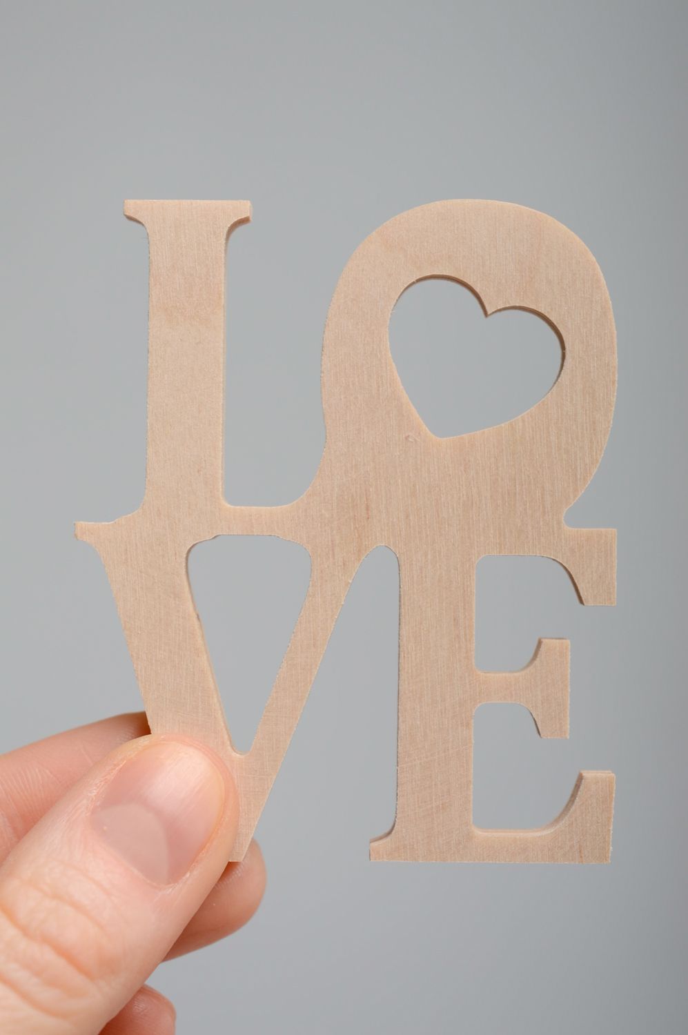 Plywood craft blank lettering Love for decoupage or painting photo 3
