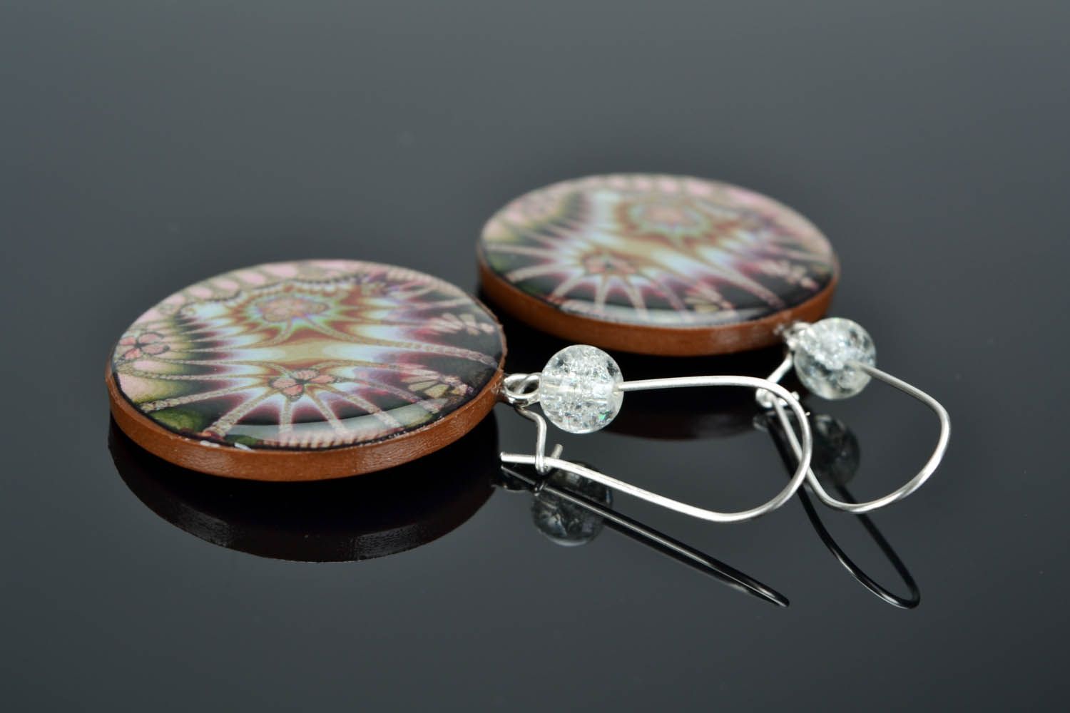 Polymer clay earrings Abstraction photo 1