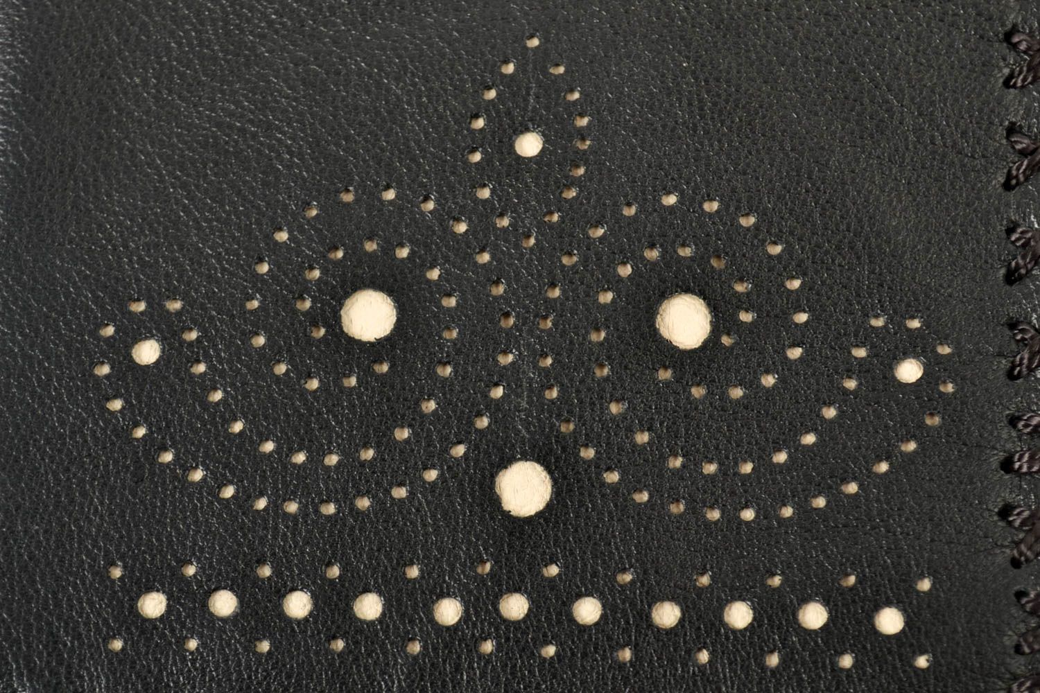 Кошелек ручной работы кожаный кошелек портмоне темное кожаный аксессуар фото 2