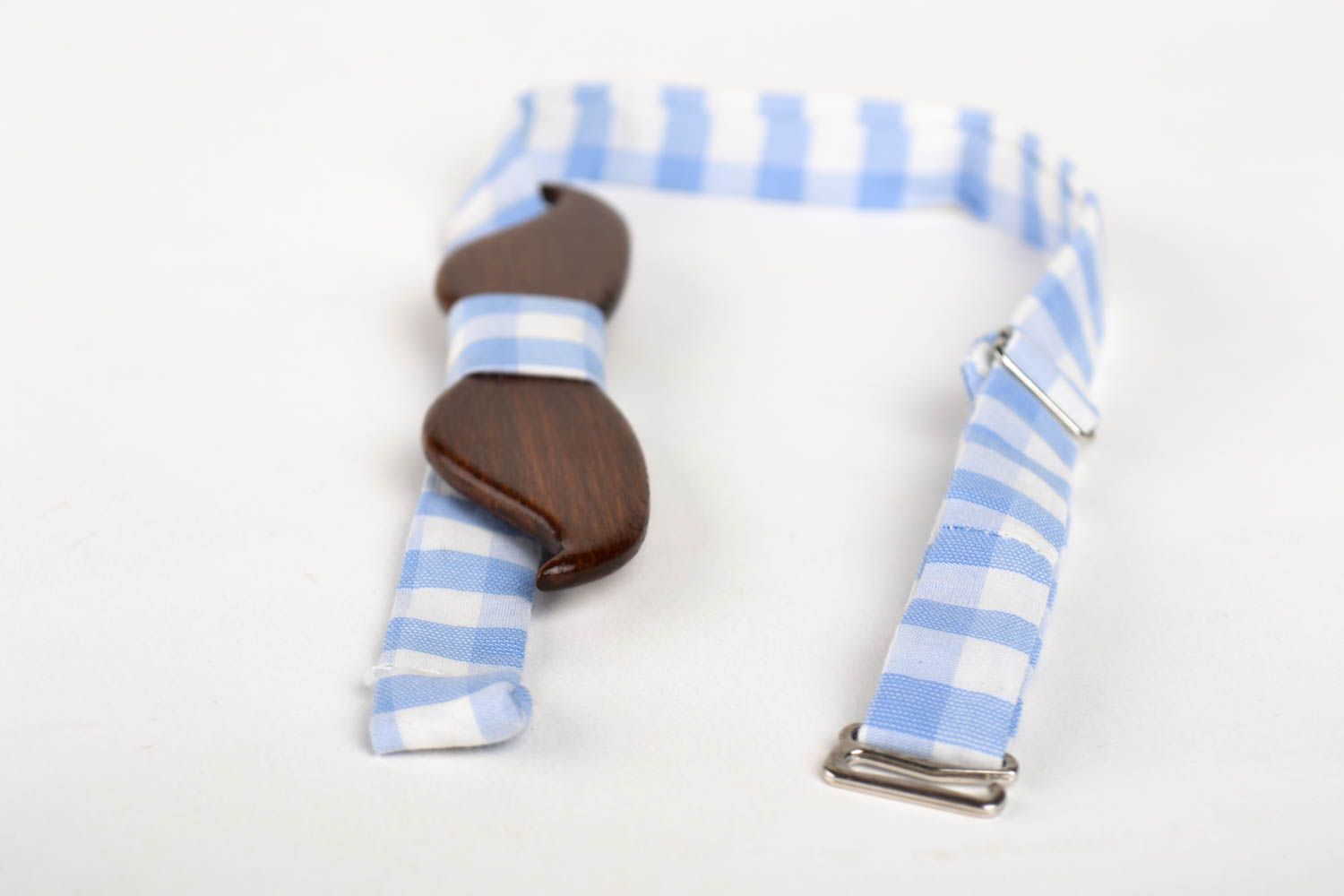 Corbata de lazo hecha a mano de madera accesorio de moda regalo original foto 4