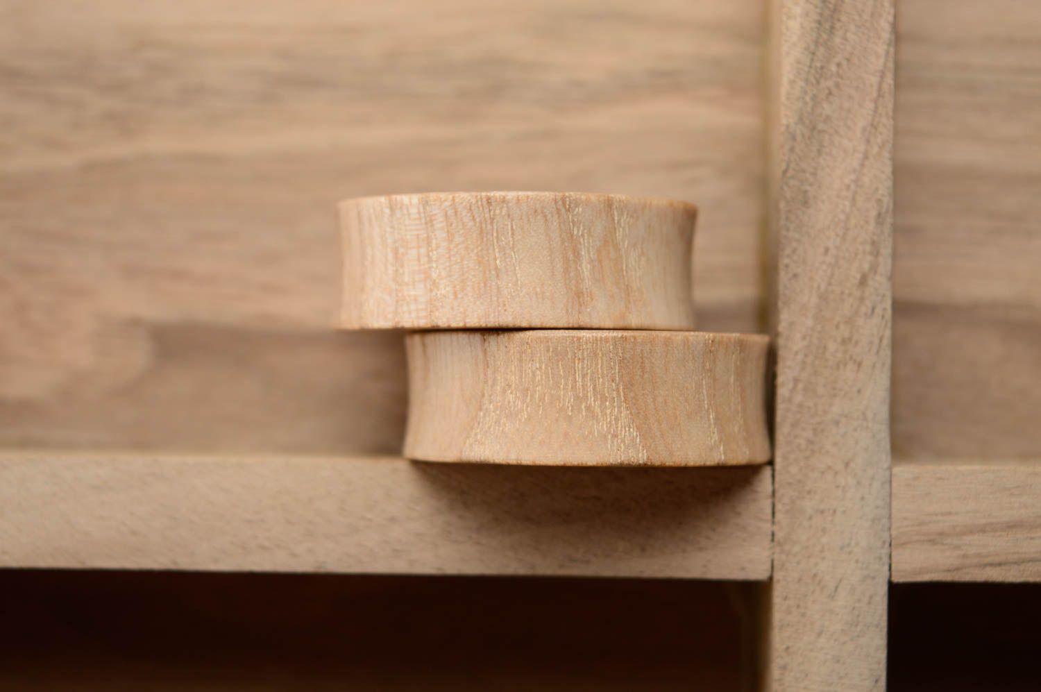 Piercing plugs faits main originaux en bois accessoires avec gravure 30 mm photo 2