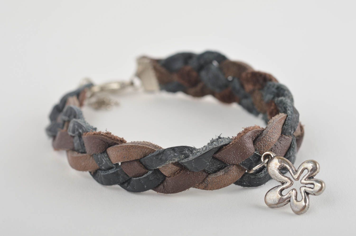Homemade leather accessories wrist bracelet woven bracelet gifts for women photo 5