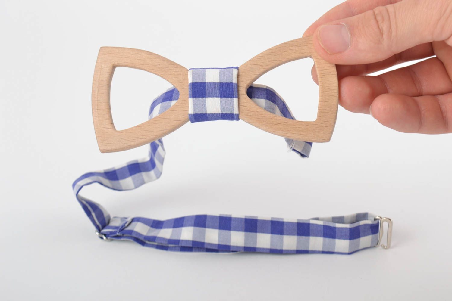 Stylish unisex design wooden bow tie hand made  photo 4