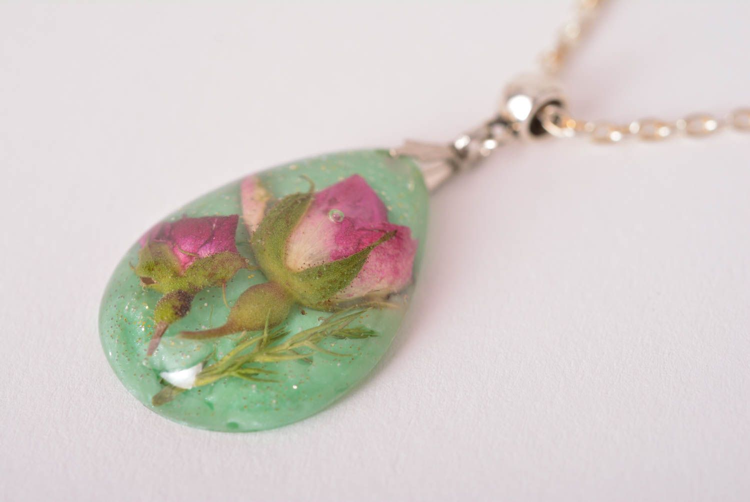 Handmade pendant unusual pendant for women epoxy resin jewelry gift ideas photo 4