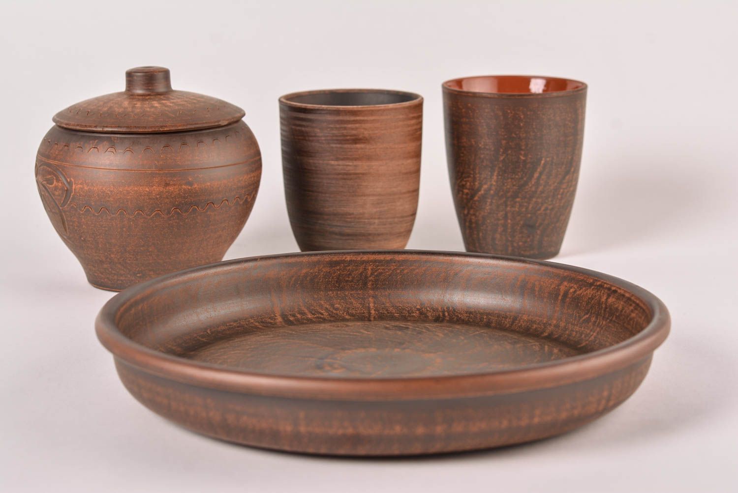 Handgefertigt Teller Keramik runder Teller Keramik Geschirr Küchen Zubehör foto 1