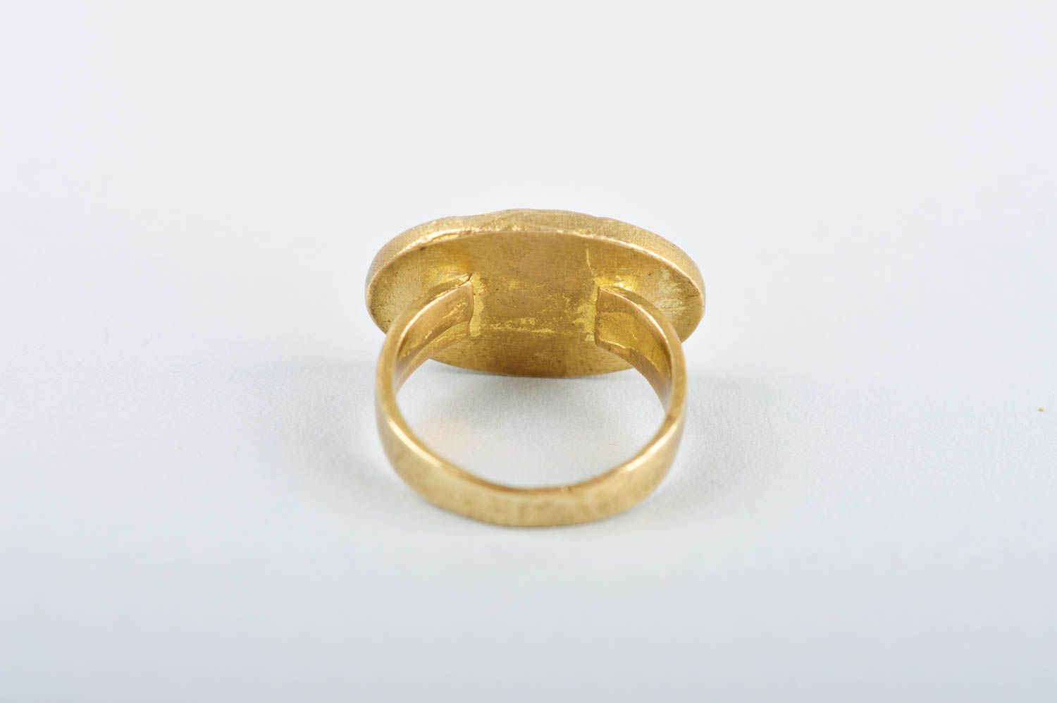 Украшение ручной работы перстень с узором украшение из металла кольцо из латуни  фото 4