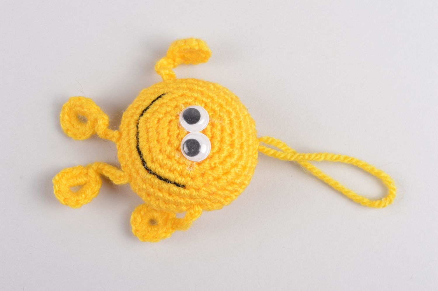 Childrens handmade crochet keychain soft toy phone charm fashion accessories photo 1