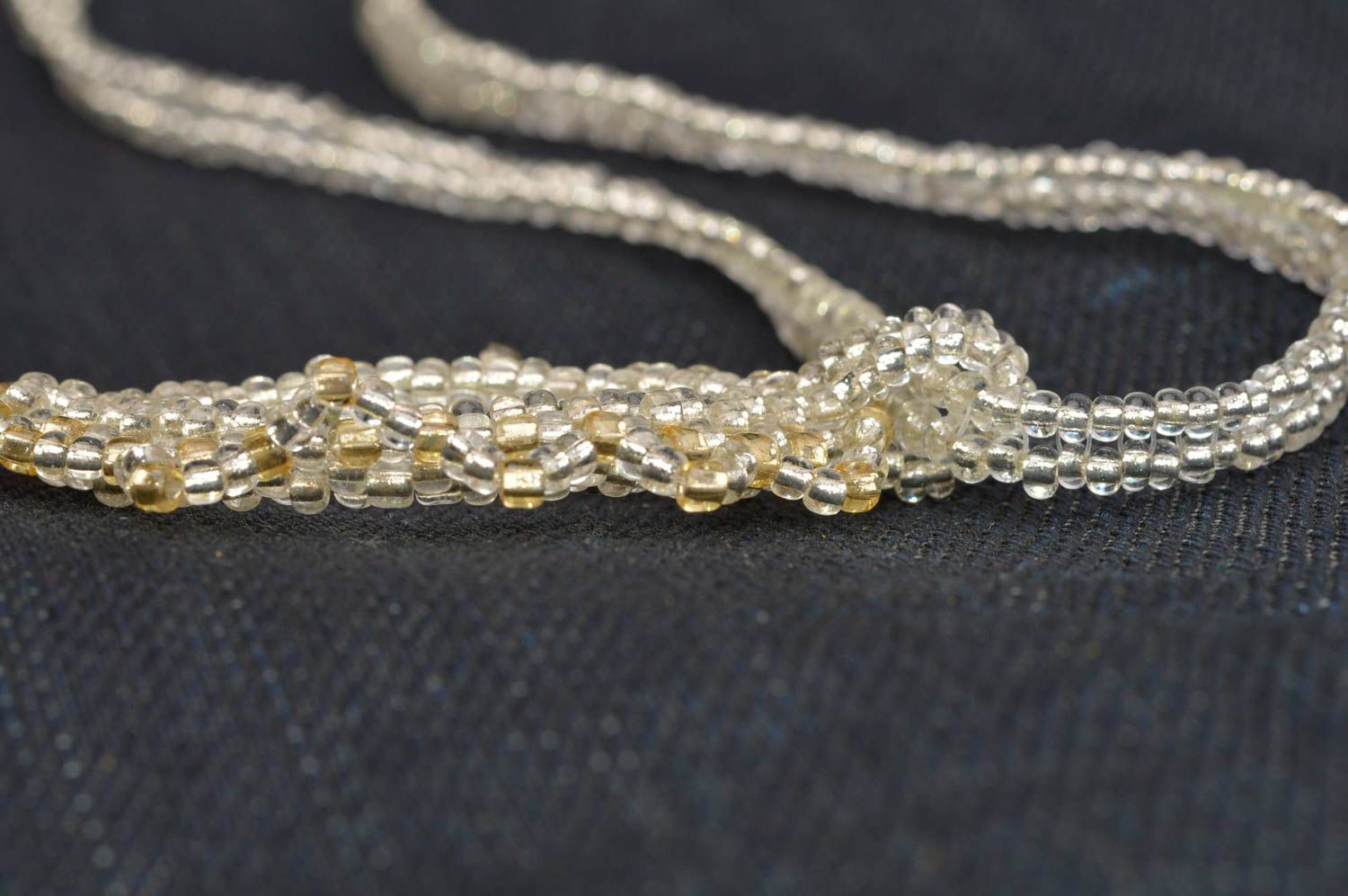 Designer accessories handmade pendant stylish bijouterie woven necklace photo 3