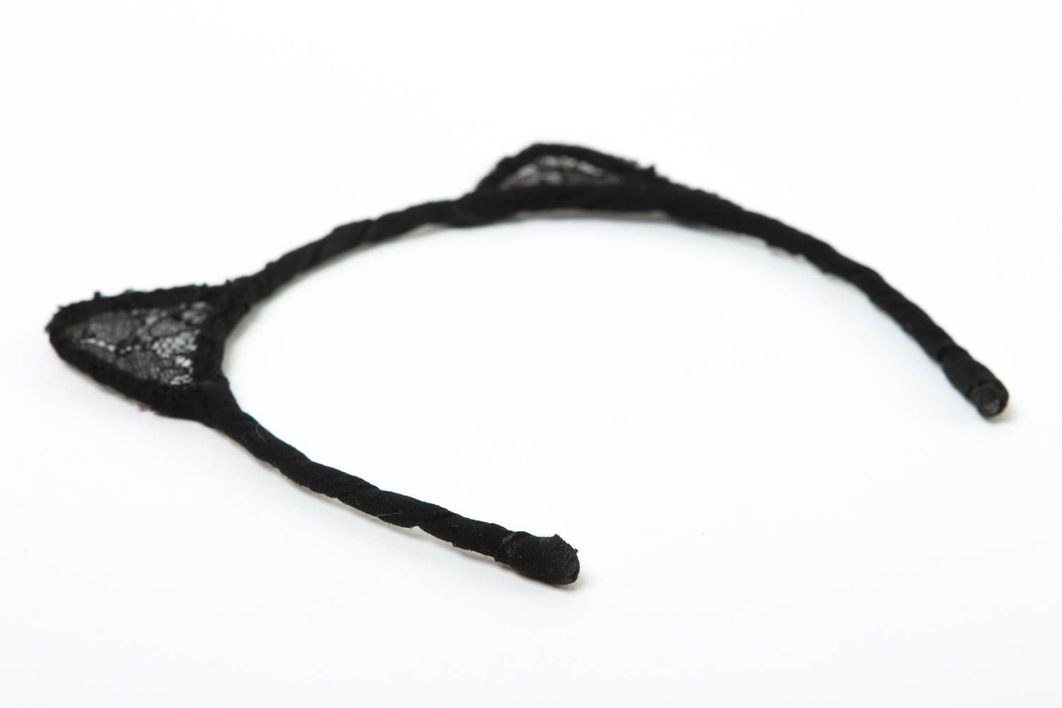 Serre-tête oreilles fait main Accessoire cheveux noir Cadeau pour femme photo 4