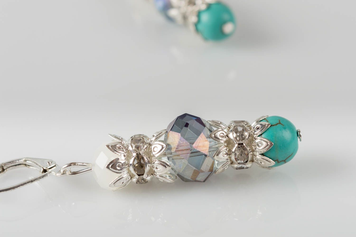 Small handmade gemstone earrings designer crystal earrings gifts for her photo 5