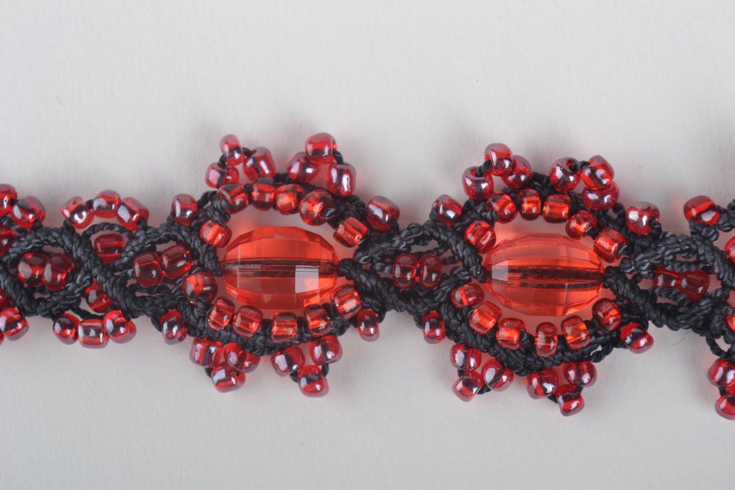 Handmade Damen Armband rot Designer Schmuck Frauen Accessoire originell foto 3