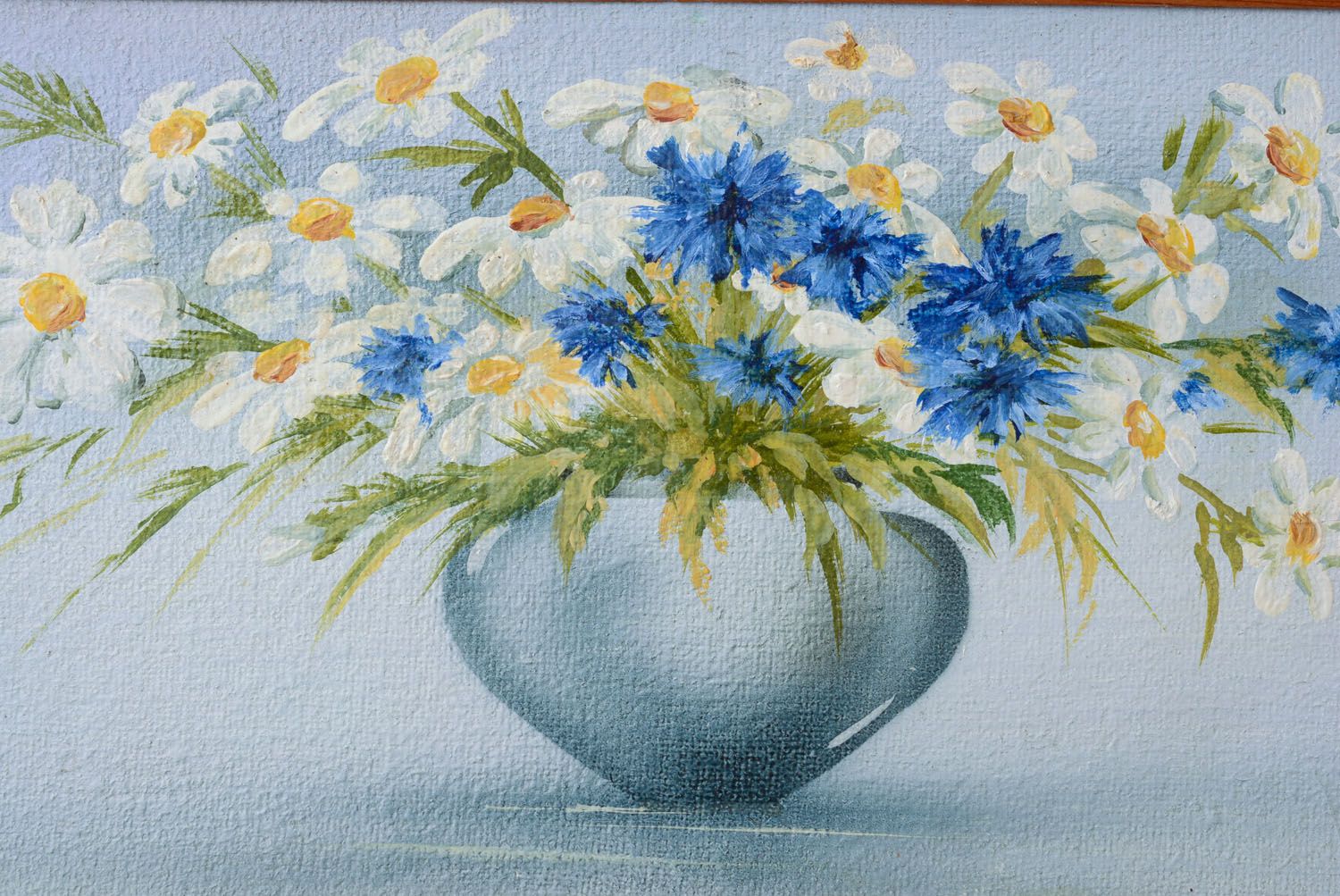 Gemälde mit Stilleben Feld Blumenstrauß  foto 2