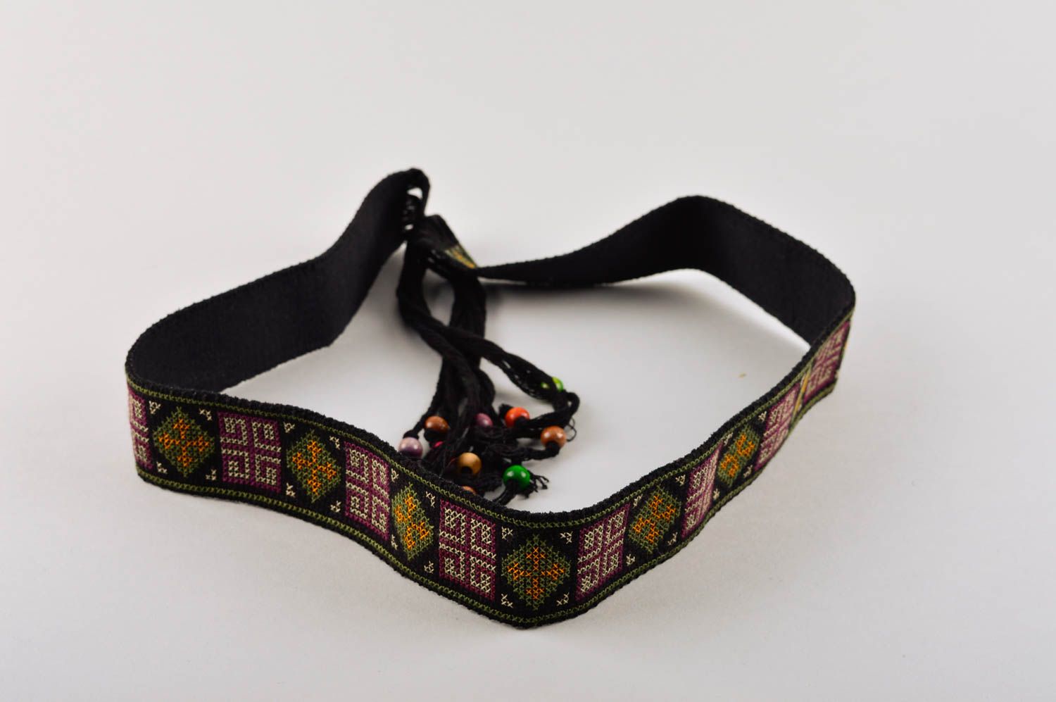 Beautiful handmade textile belt cross stitch belt fashion accessories for girls photo 3
