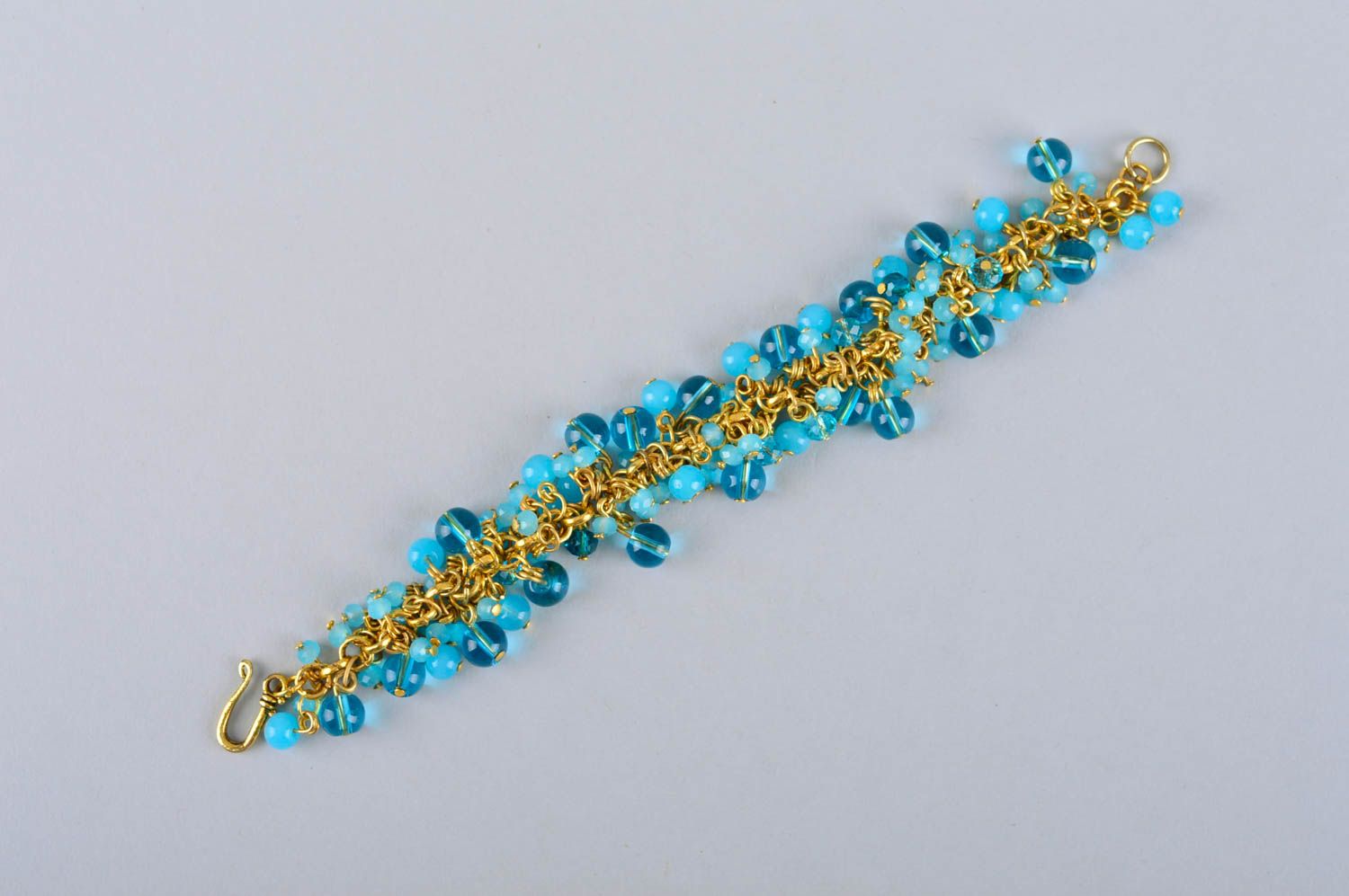 Handmade unusual glass beaded bracelet unique wrist accessory present for woman photo 5