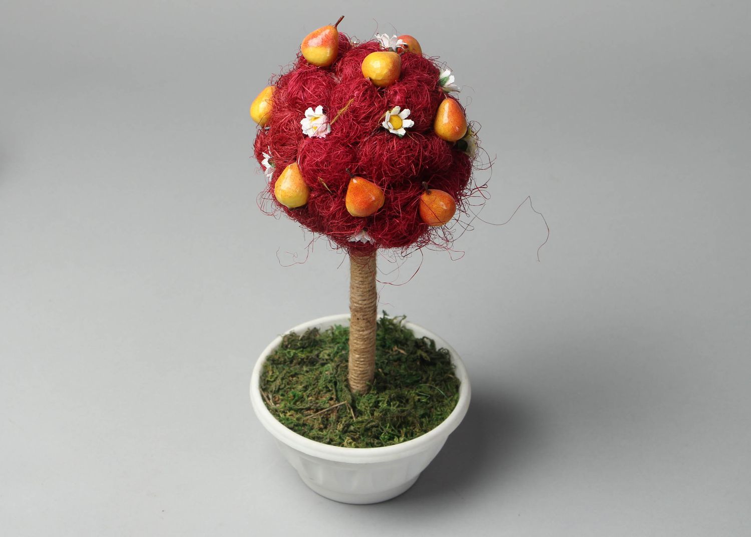 Handmade Topiary aus Naturstoff mit Sisal foto 3