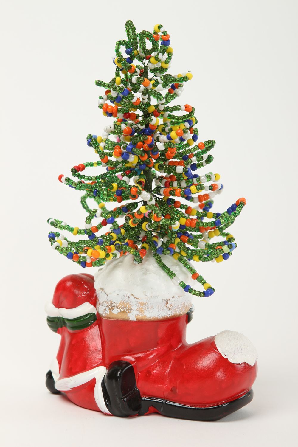 Décoration Noël fait main Sapin artificiel en perles de rocaille Déco maison photo 4