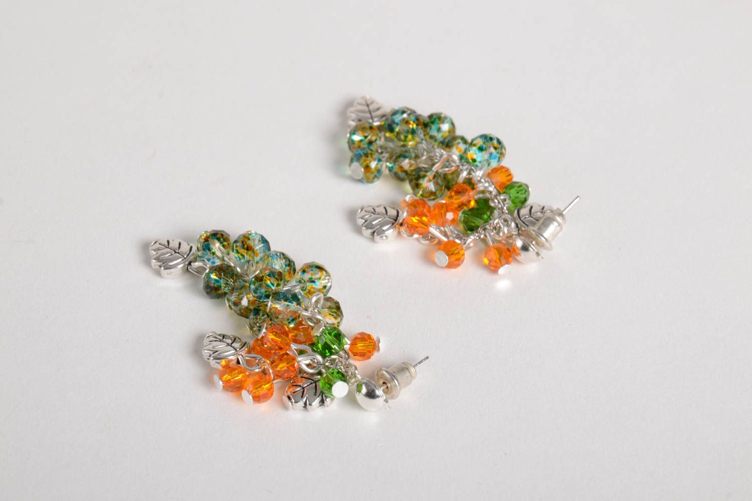 Stylish handmade beaded earrings fashion accessories crystal bead earrings photo 5