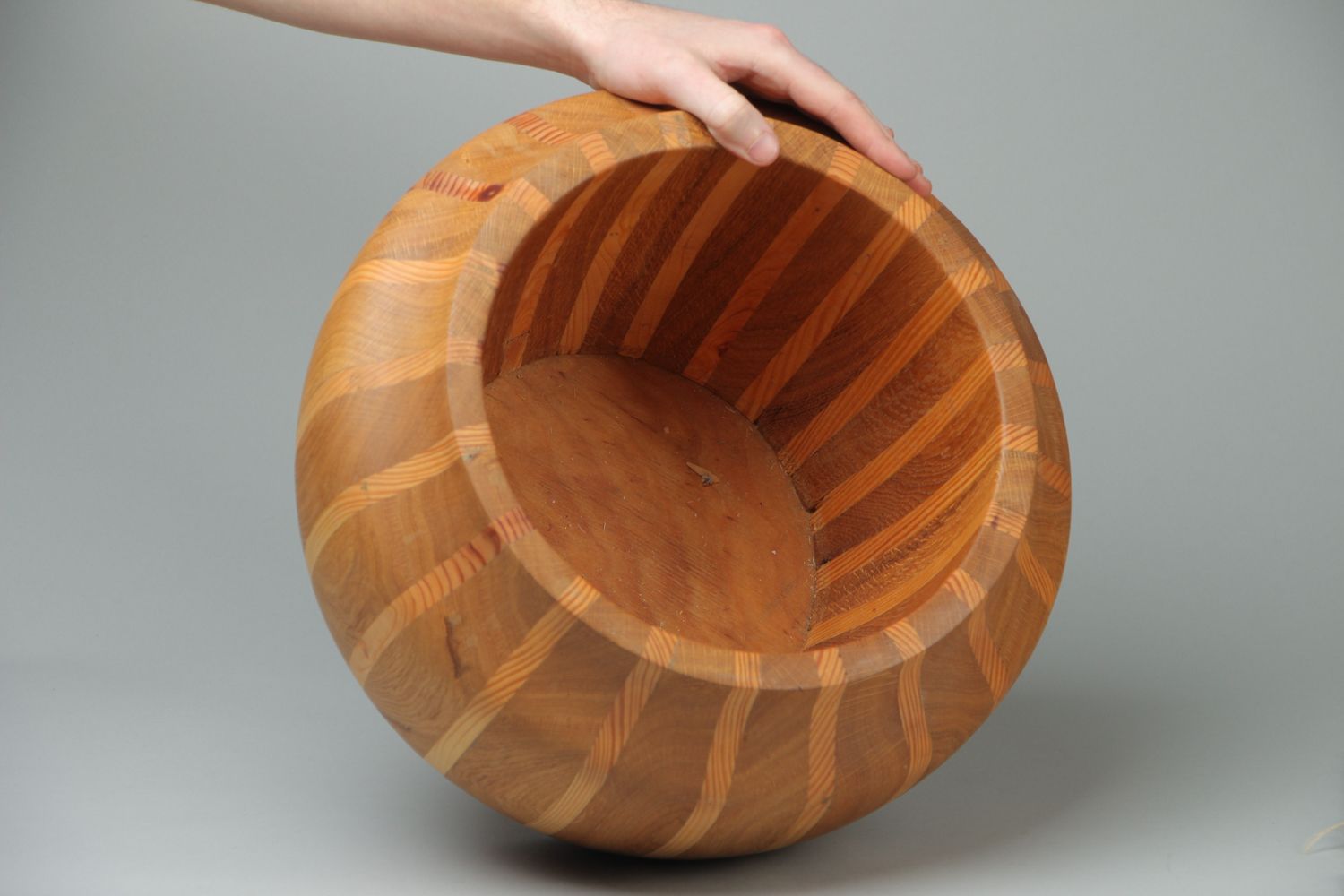 Handmade wooden cachepot photo 4