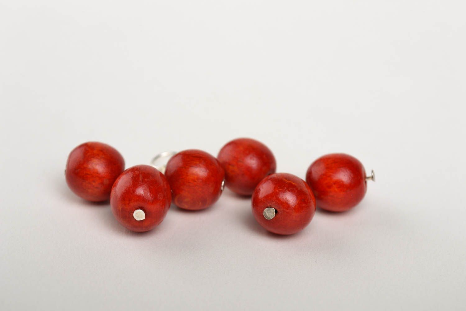 Handmade red designer earrings unusual stylish earrings beautiful accessory photo 3