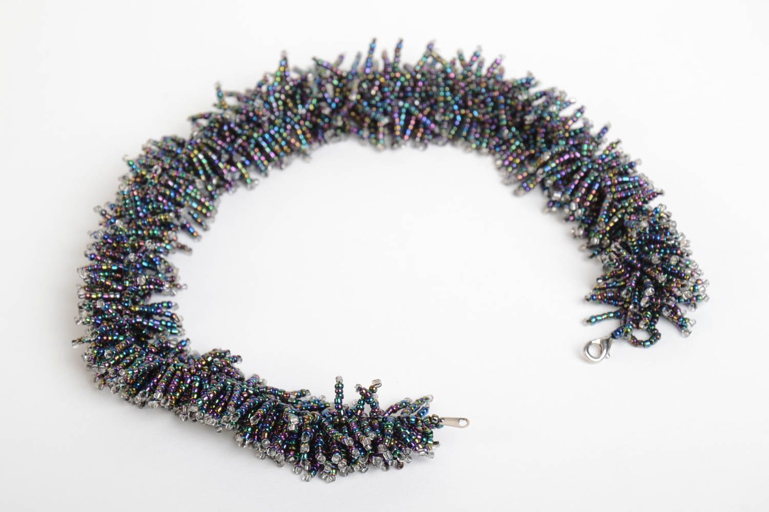 Handmade Rocailles Kette Schmuck Halskette Accessoire für Frauen massiv schön foto 3